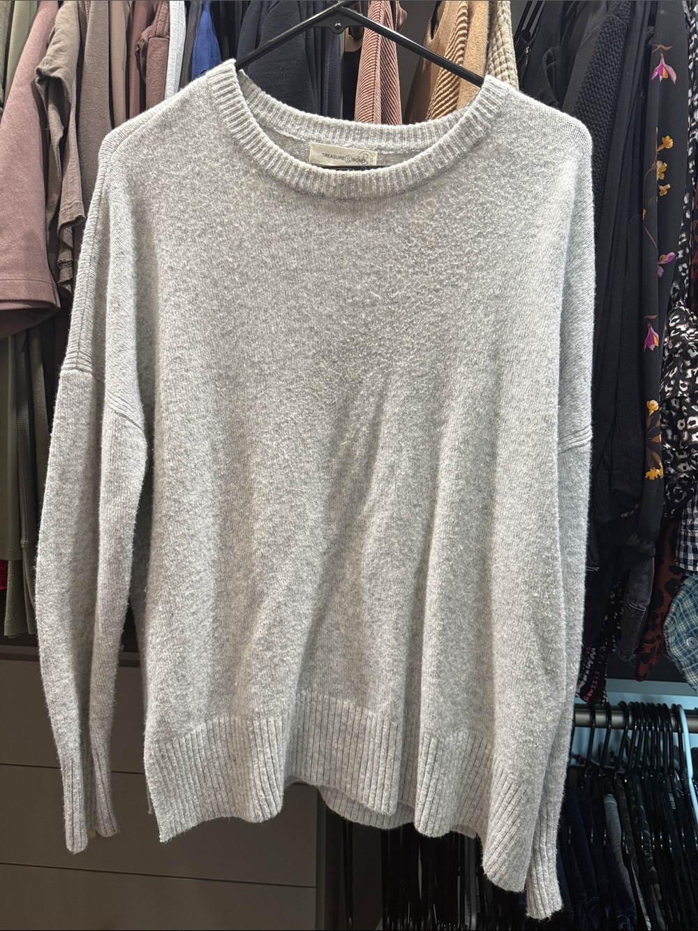 Treasure & Bond Light Gray Crewneck Sweater